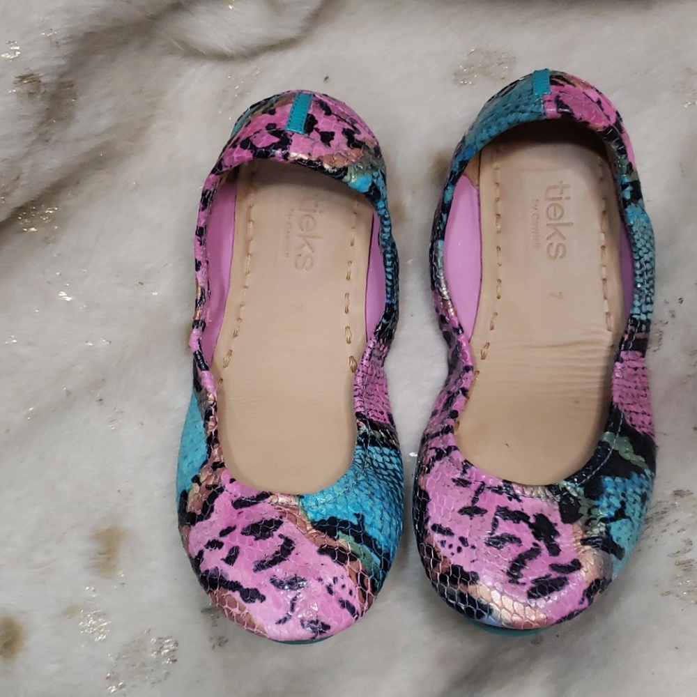 Tieks electric snake print